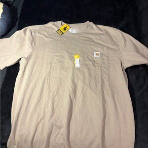 Carhartt Men's Beige Short Sleeve Tee